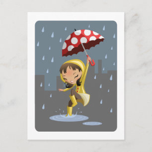 Morgan in the Rain Postcard