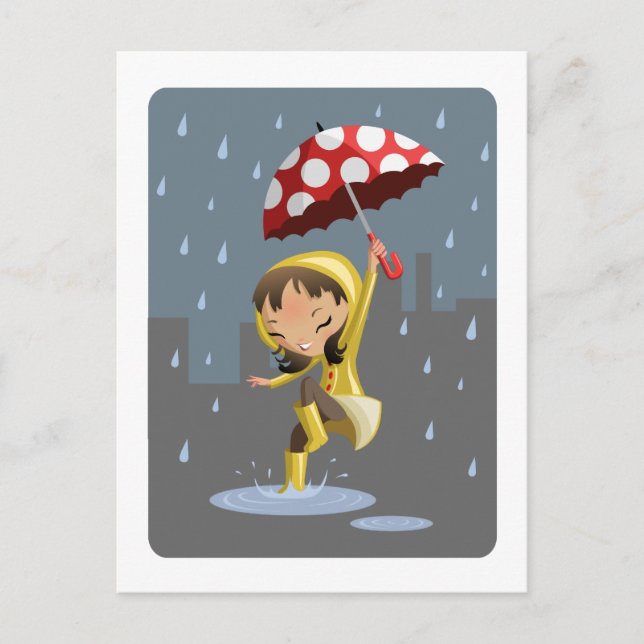 Morgan in the Rain Postcard (Front)