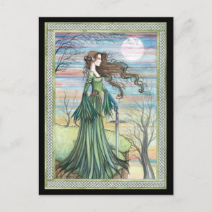 Morgan Le Fay  Carte postale d'art fantastique