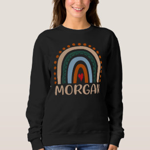Morgan Name Personalized Funny Women Rainbow Morga Sweatshirt