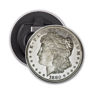 Morgan Silver Dollar Image on Bottle Opener