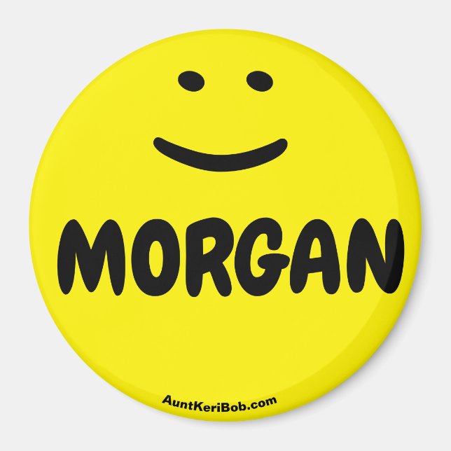 MORGAN yellow smile magnet (Front)