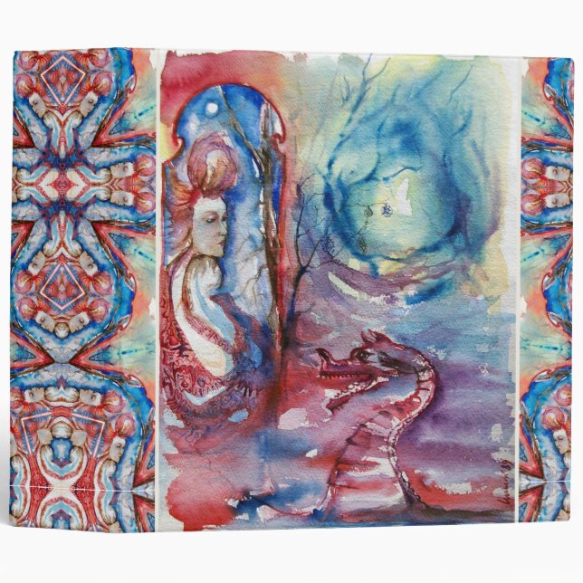 MORGANA LE FAY Arthurian Legend Watercolor Fantasy Binder (Front/Spine)