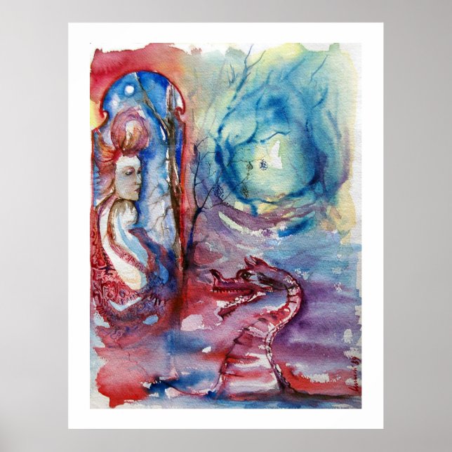 MORGANA / Magic and Mystery ,Pink Blue Fantasy Poster (Front)