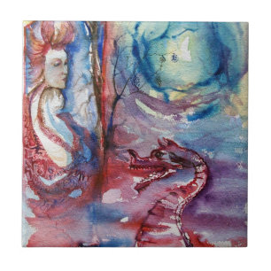 MORGANA / Magic and Mystery ,Pink Blue Fantasy Tile