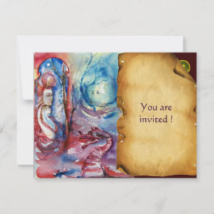 MORGANA , parchment gem Invitation