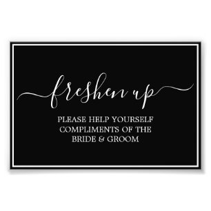 "Morgana Wedding Suite" Freshen Up- Bathroom Sign