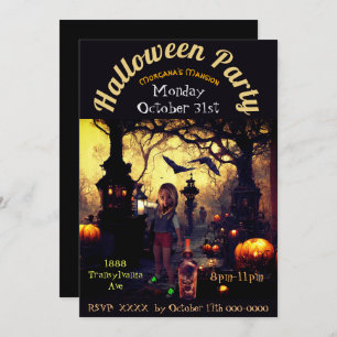 Morgana's Mansion Halloween Custom Invite