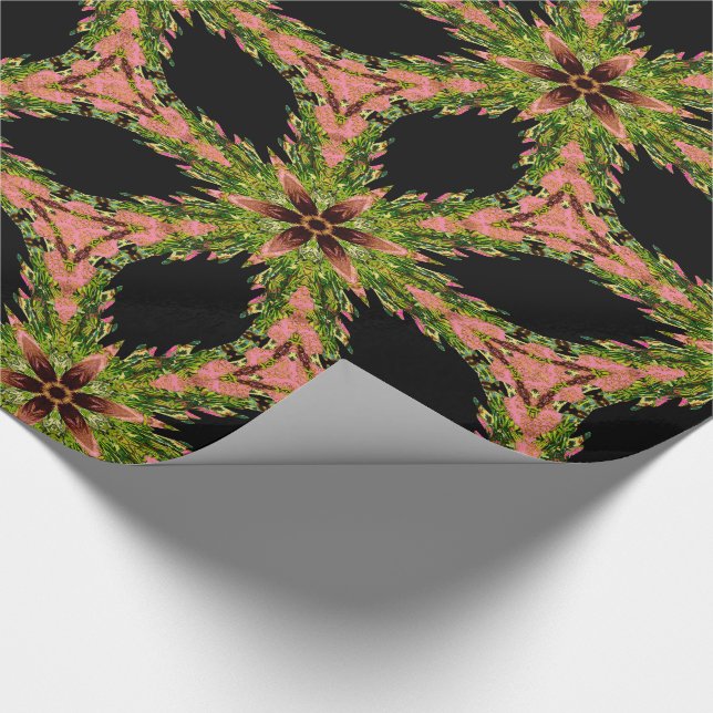 Morgans Victorian Christmas Flower Wrapping Paper (Corner)