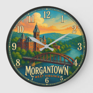 Morgantown West Virginia Large Clock