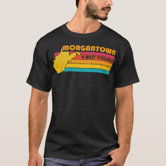 Morgantown West Virginia Vintage Distressed Souven T-Shirt