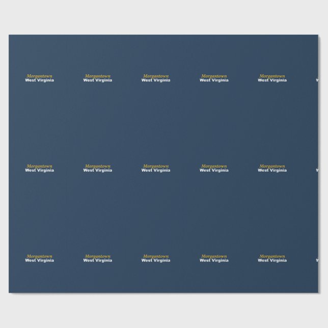 Morgantown, West Virginia Wrapping Paper (Flat)