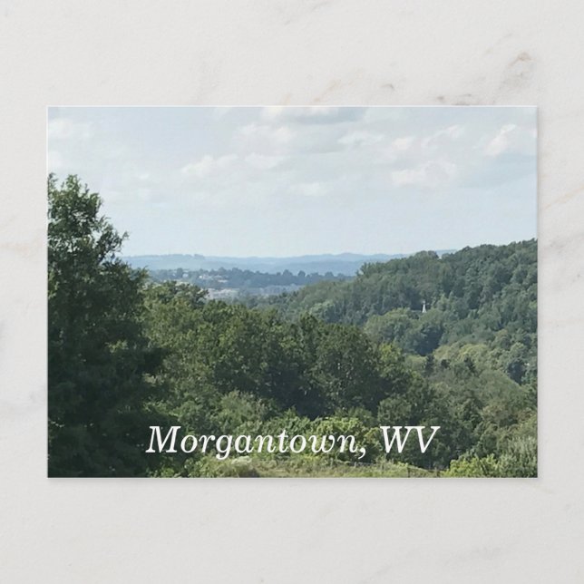 Morgantown WV Photo Mountains Postcards (Front)