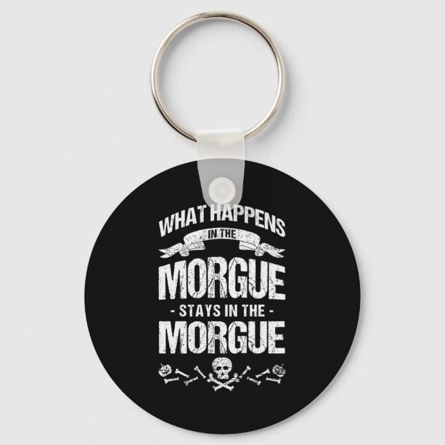 Morgue Embalmer Funeral Director Cemetery Gift Keychain (Front)
