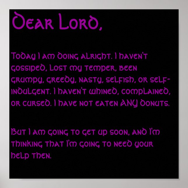 Morining Prayer Poster (Front)