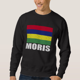 Moris Flag Grunge Vintage Souvenir Mauritius Sweatshirt