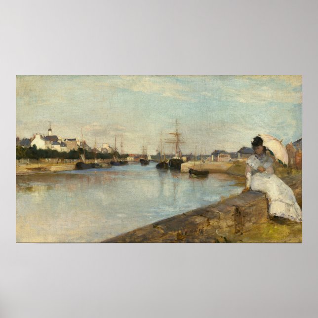 Morisot - The Harbour At Lorient 1869 Poster (Front)
