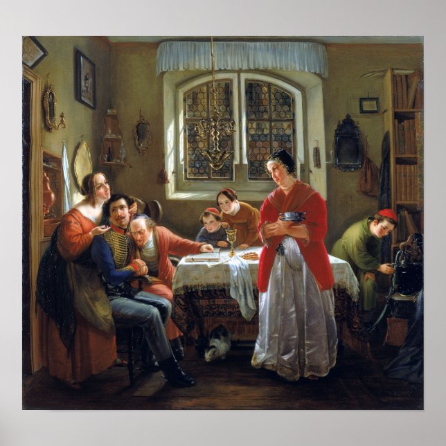 Moritz Daniel Oppenheim The Return Poster (Front)