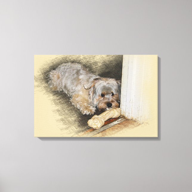 Morkie Art Canvas Print (Front)