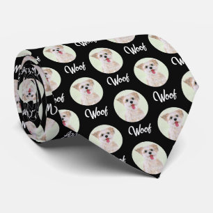Morkie Black Tie Round Image