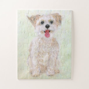 Morkie Chien Puzzle surdimensionné