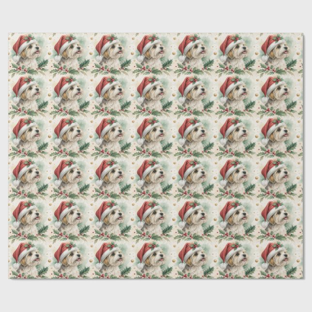Morkie Christmas Wrapping Paper (Flat)