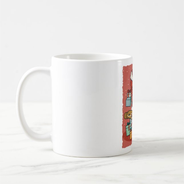 Morkie Dog, Christmas Tree, Xmas Tee, Dog Lover,  Coffee Mug (Left)