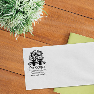 Morkie Dog, Return Address, Rubber Stamp