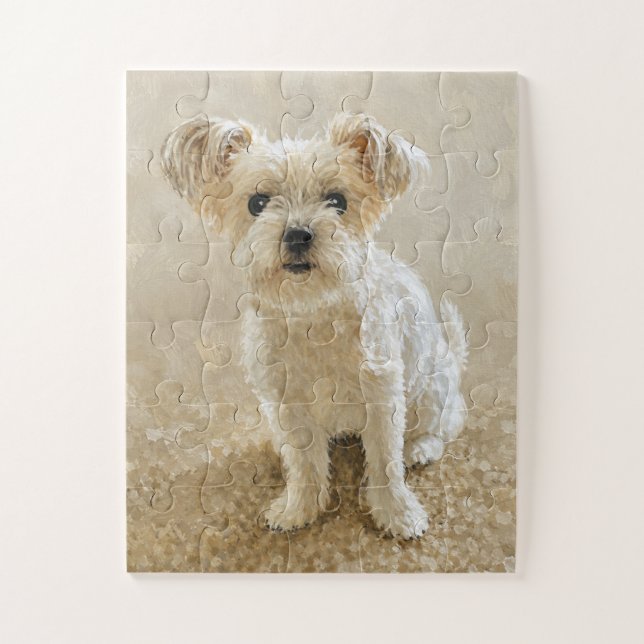 Morkie Love Oversized Jigsaw Puzzle (Vertical)