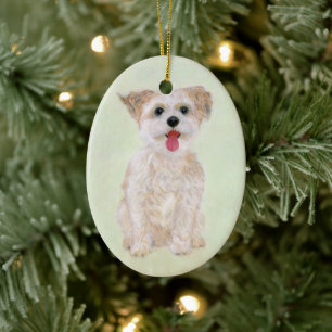 Morkie Premium Ceramic Ornament