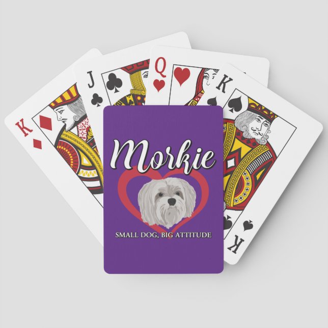 Morkie - Small Dog, Big Attitude - 3 Playing Cards (Back)