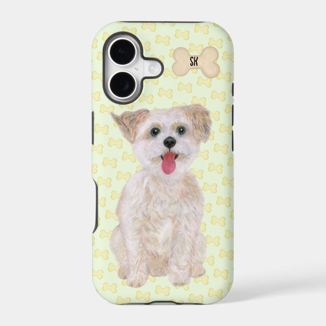 Morkie With Bones And Text Tough (Back)