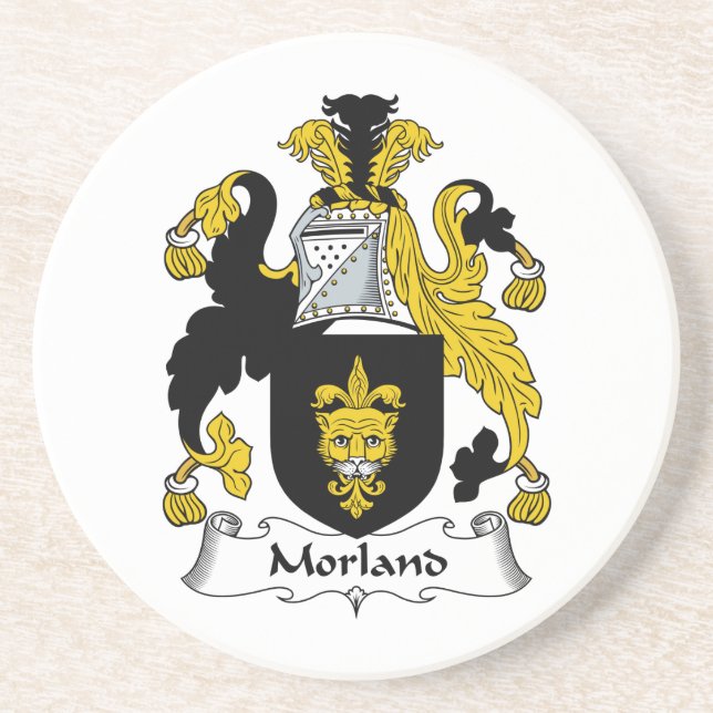 Morland Family Crest Coaster (Front)
