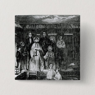 Mormon Baptism 2 Inch Square Button