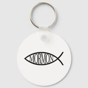 Mormon Fish Keychain
