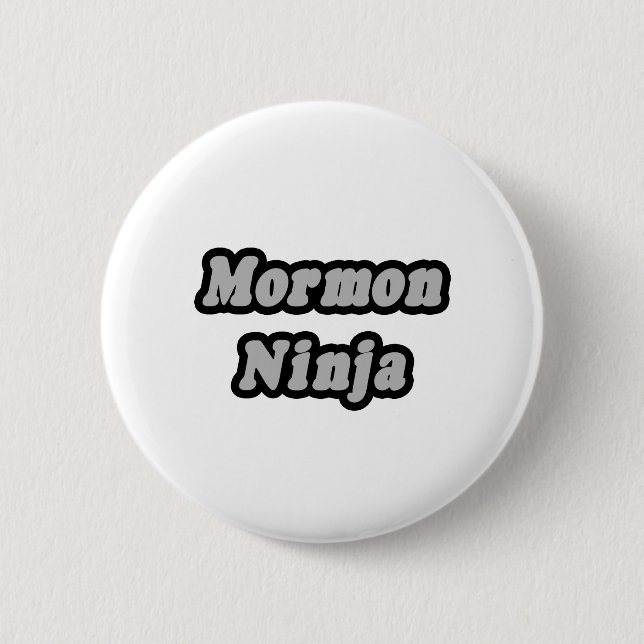 Mormon Ninja 2 Inch Round Button (Front)