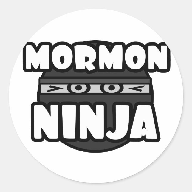Mormon Ninja Classic Round Sticker (Front)