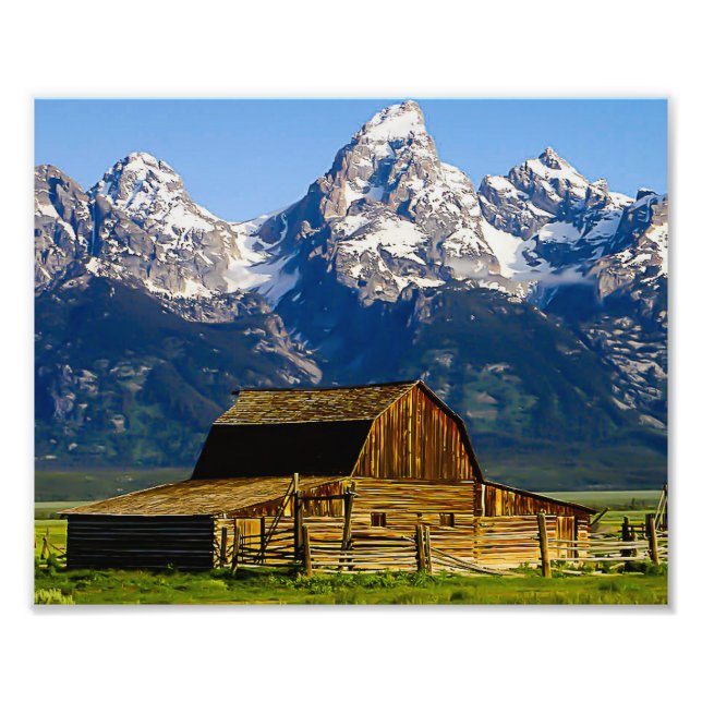 Mormon Row Barn Grand Tetons Photo Print (Front)