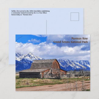 Mormon Row, carte postale Grand Tetons