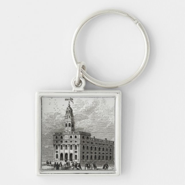 Mormon Temple at Salt Lake, 1854 Keychain (Front)