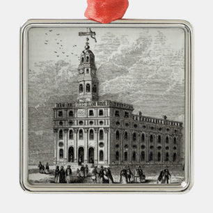 Mormon Temple at Salt Lake, 1854 Metal Ornament