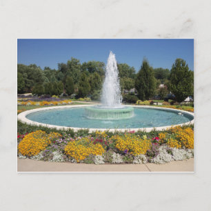 Mormon Temple Fountain Postcard
