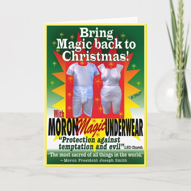 MORMON UNDERWEAR -  CARD (Front)