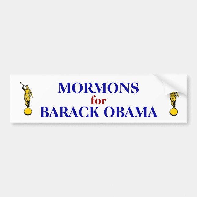 MORMONS FOR OBAMA BUMPER STICKER (Front)