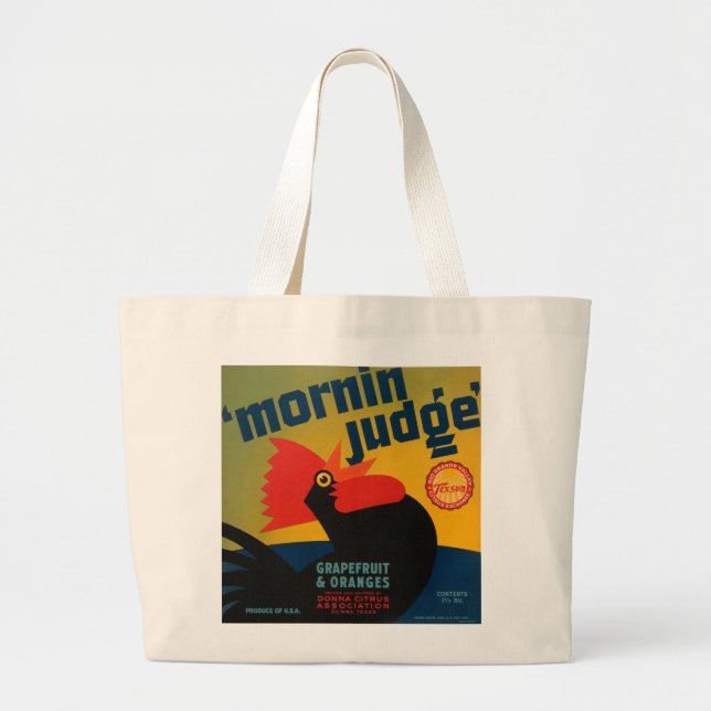 Mornin Judge Grapefruit and Oranges Large Tote Bag (Front)