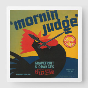 Mornin Judge Square Wall Clock