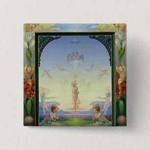 Morning, 1808 2 inch square button