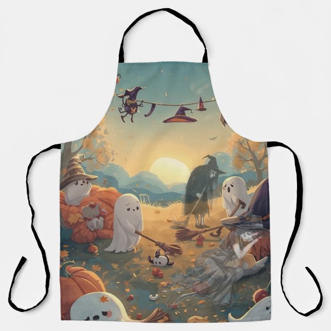 Morning After Halloween - A Ghostly Clean-Up Tale Apron (Front)