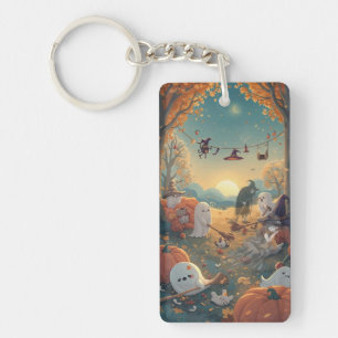 Morning After Halloween - A Ghostly Clean-Up Tale Keychain