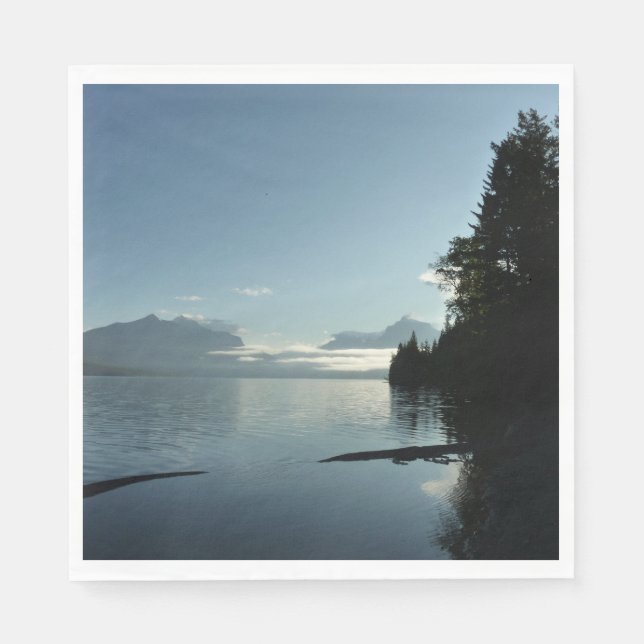 Morning at Lake McDonald in Glacier National Park Napkin (Front)